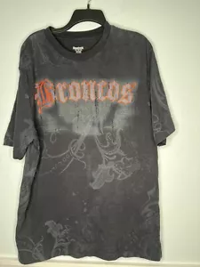 Camiseta Reebok Denver Broncos Manga Corta Lateral Negra De Colección Diseño Y2K XL - Imagen 1 de 5