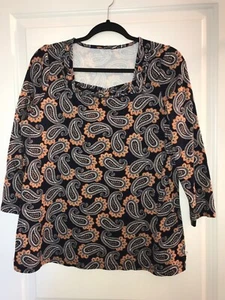 Women's Kim Rodgers XL multicolored long sleeve cotton tunic top - Picture 1 of 8