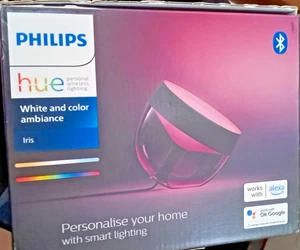 Philips Hue Iris Smart Table Lamp Black Alexa Google IOS Android Compatible -NEW - Picture 1 of 8