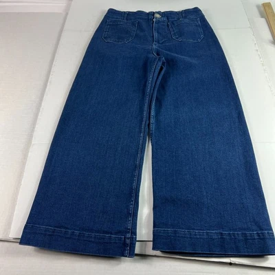 Maeve Jeans Women's 30x24 Colette Wide Leg High Rise Crop Dark Blue Denim Tag 30 - Image 1 of 4