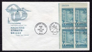 2007 Mackinac Bridge Opening (Scott 1109) Pair - Tri-Color FDC TB453 - Picture 1 of 1