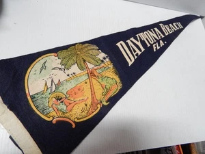 VINTAGE alter DAYTONA BEACH FLORIDA FILZ WIMPEL - SAUBER + SCHÖN - Bild 1 von 6