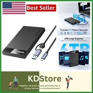 High-Speed 2.5" SATA to USB Enclosure with UASP & Tool-Free Design - Picture 1 of 9