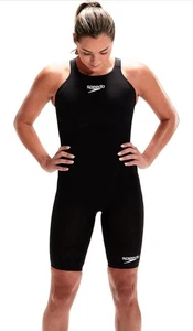 Speedo Fastskin LZR Ignite Women’s Kneeskin Swimsuit Black Size 26 BNWT - Picture 1 of 13