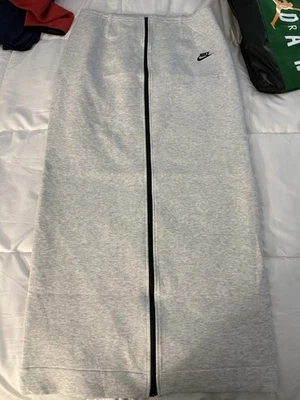Nike Sportswear Tech Fleece Slim Maxi Skirt Gray Womens Sz Large-Tall HJ0918-013 - Image 1 of 4