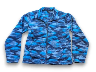 Chaqueta Eddie Bauer Niños Azul Camuflaje Polar Cremallera Completa Jóvenes Niños Talla M 10-12 Foto 1 de 4