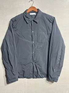 Hill City Thermo leichte Hemdjacke Herren Medium schwarz isoliert Knopf Druckknopf - Bild 1 von 10