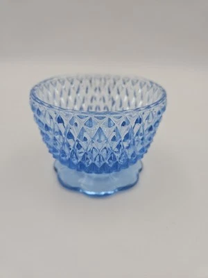 Indiana Glass Ice Blue Diamond Point Fairy Lamp Base Bottom Only - Image 1 of 4