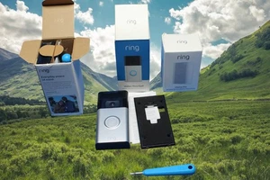 TWO Ring Video Doorbell (2nd Gen) – 1080p HD, Satin Nickel + Chime pro - Picture 1 of 18