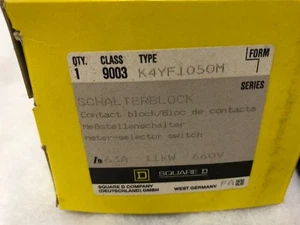 *NUEVO EN CAJA* Bloque de contactos bloque de interruptores cuadrado clase D 9003 tipo K4YF1050M 63A 660V - Imagen 1 de 3