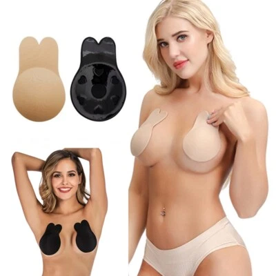 Silikon Push-Up Klebe-BH selbstklebend unsichtbar Bra rückenfrei Dessous S/M/L - Bild 1 von 4