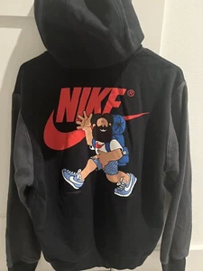 Nike Youth Sportswear Hiker Club Graphic Black Grey Hoodie M - Picture 1 of 7
