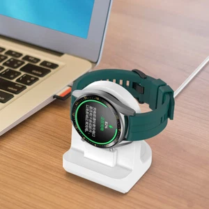 Charger Stand Portable Silicone Charging Base for Honor Watch GS3 (White) - Zdjęcie 1 z 9