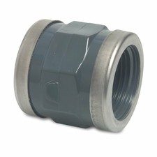 Profec Gewindemuffe Rinforzato, Pvc-U , 10 BAR, Grigio