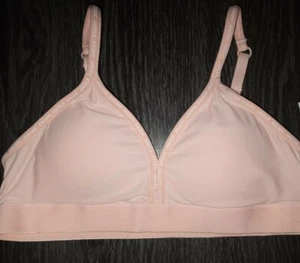 Girls justice logo convertible bra size 28 new pink Removable Lining - Picture 1 of 3