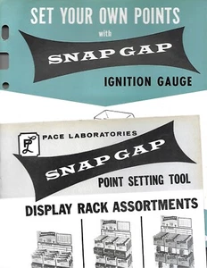 Tool Ad - Pace - Snapgap - Point Setting - Ignition Gauge c1960 2 items (TL273) - Picture 1 of 1