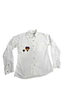 White Sierra Women Medium Long Sleeve White Shirt Hot Air Balloon Hiking Outdoor - Picture 1 of 9