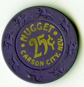Nevada, Carson City: Nugget 25 Cent, 1993 Lt Purple - Picture 1 of 2