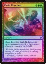 Chain Reaction FOIL Worldwake HEAVILY PLD Red Rare MAGIC GATHERING CARD ABUGames