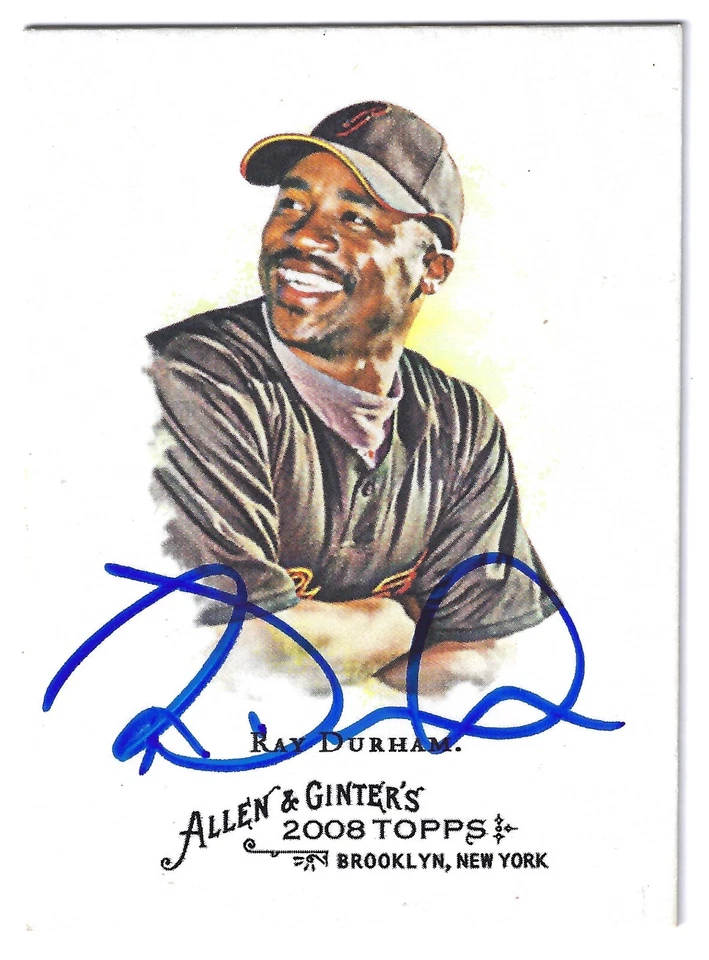 RAY DURHAM SAN FRANCISCO GIANTS SIGNED ALLEN & GINTER CARD BREWERS A'S WHITE SOX - Image 1 of 1