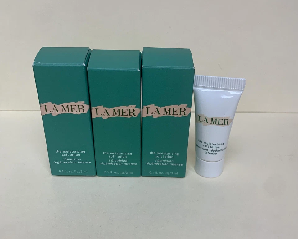 3 X La Mer The MOISTURIZING Soft Lotion 0.1oz/3ml, NWB Travel Size - Image 1 of 1