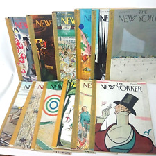 Lot of 12 Ex-Library The New Yorker Magazines Complete Issues Jan Feb Mar 1960