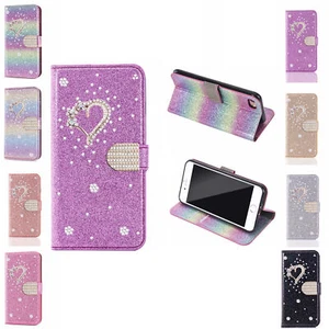 Luxury Bling Leather Flip Wallet Case Cover For Samsung A16 A25 A05 A55 A13 A35 - Picture 1 of 20