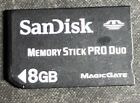 San Disk Memory Stick Pro Duo 8 Go fabriqué en Chine
