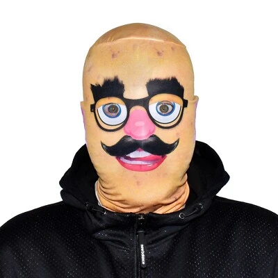 Mr Spud Potato Head 3D Effect Face Skin Fabric Halloween Mask - Image 1 of 4