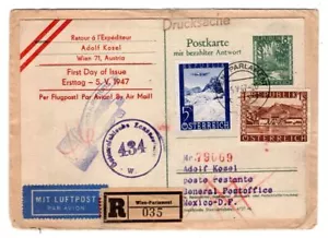 Österreich 1947 ZENSUR-BEDARFS-FDC mit 827 SELTEN in der Form (AA5480 - Bild 1 von 1
