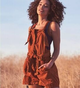 Free People Island Bound Romper In Brown New Small Medium Large 