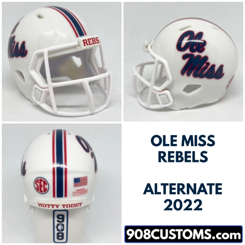 Custom Pocket Pro Helmet NEW NCAA Ole Miss Rebels Navy Alternate 2022 Cover