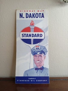 VINTAGE STANDARD OIL CENTRAL UNITED STATES Gas Service Station Road Map - Picture 1 of 4