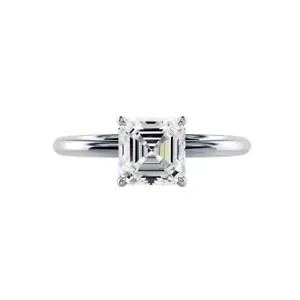 Women 2.00 Ct Asscher Cut Diamond IGI Lab Created Engagement Ring 950 Platinum - Picture 1 of 11
