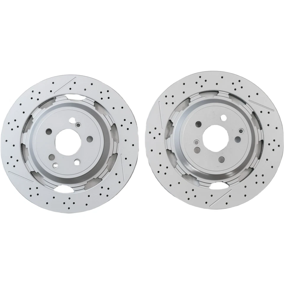 2X Rear Brake Rotors for Mercedes-benz S63 S65 W560 S450 S650 AMG A2224232012 - Image 1 of 4