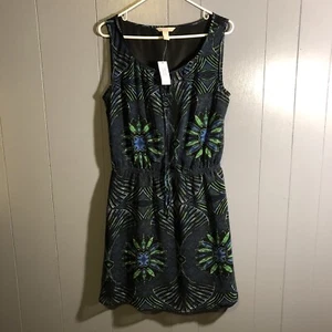 Banana Republic Size 12 Womens Sleeveless Dress Black Blue Green Short NEW NWT  - Picture 1 of 6