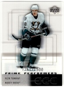 2000-01 Upper Deck Ice Prime Performers Petr Tenkrat Rookie 1261/1500 #104