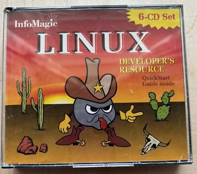 Linux Developer's Resource Infomagic COWBOY 6 CD Set Red Hat Slackware Kernel Foto 1 de 4