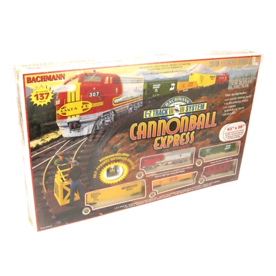 Bachmann Cannonball Express 137 Pc HO Scale Train Set 1998 Factory Sealed NIB - Image 1 of 4