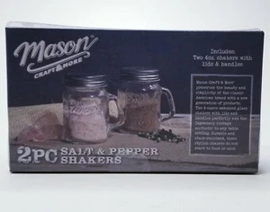 Salero y pimentero de 4 oz con tarro de masón de 2 piezas - Imagen 1 de 4