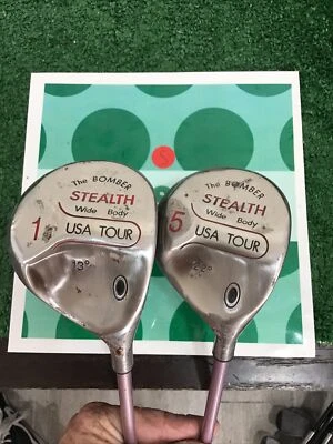 Stealth Bomber Ladies Driver and 5 Woods Set Graphite Shafts - Image 1 of 4