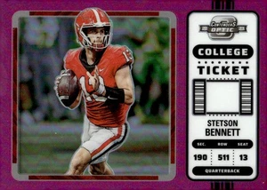 2023 Panini Chronicles Draft Picks #22 Stetson Bennett IV Contenders Optic Pink - Picture 1 of 2
