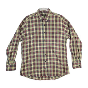 Gitman Bros. Men's Size Large Colorful Spring Plaid Checked Casual Pocket Shirt - Picture 1 of 23