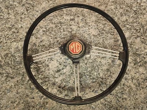 MG MGB MGBGT 1962-1967 Banjo Spoke 16" Steering Wheel w/ Horn Button  - Picture 1 of 19