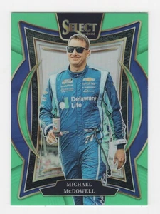 2025 PANINI SELECT RACING GRANDSTAND NEON GREEN PRIZM 50/75 MICHAEL McDOWELL - Picture 1 of 2