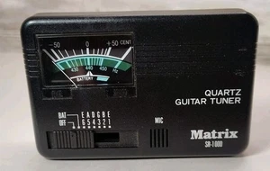 Matrix SR-1000 Quarz Gitarren-Tuner eingebautes Mikrofon 1/4" Eingang und Ausgang getestet - Bild 1 von 6