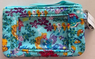 Vera Bradley Disney Sirenita Ariel Flotante Estampado Ditsy Cremallera Estuche de Identificación Nuevo Foto 1 de 3