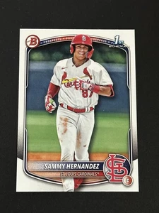 2025 Bowman Sammy Hernandez 1° Bowman #BP-50 St. Louis Cardinals (J) - Foto 1 di 2