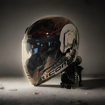 Capacete de motocicleta Icon Airflite Skull 18 caixa aberta tamanho grande - Imagem 1 de 4