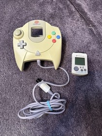 SEGA Dreamcast Controller + VMU Memory Card OEM White - HKT-7700 + HKT-7700 Work
